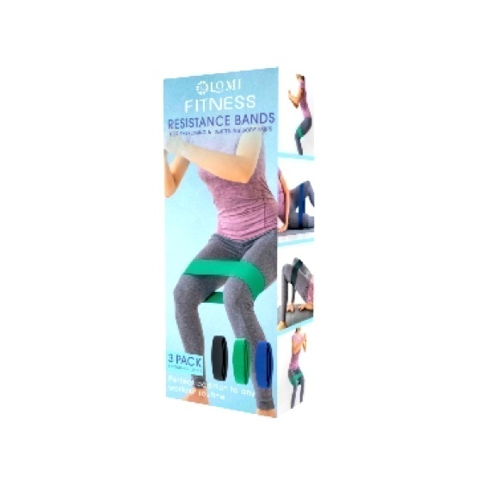 LOMI Resistance Band Set, 3 Pieces Hip Booty for Gym Home Workout (Set of 3)